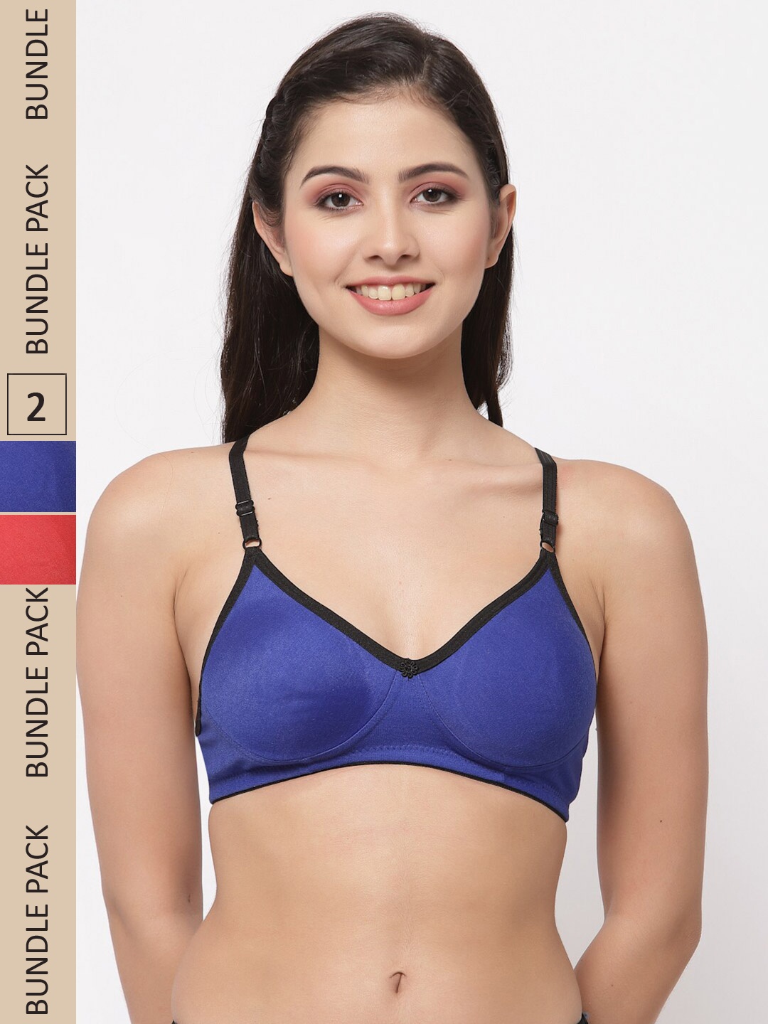 

Docare Pack Of 2 All Day Comfort Cotton Bra, Blue