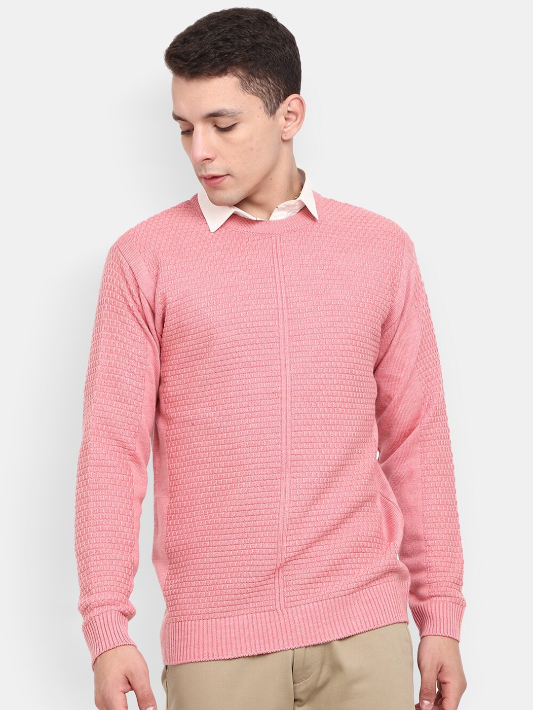 

V-Mart Round Neck Pullover Sweatshirt, Pink