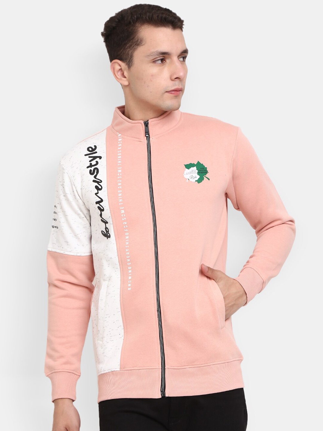 

V-Mart Men Printed Cotton Sweatshirt, Pink