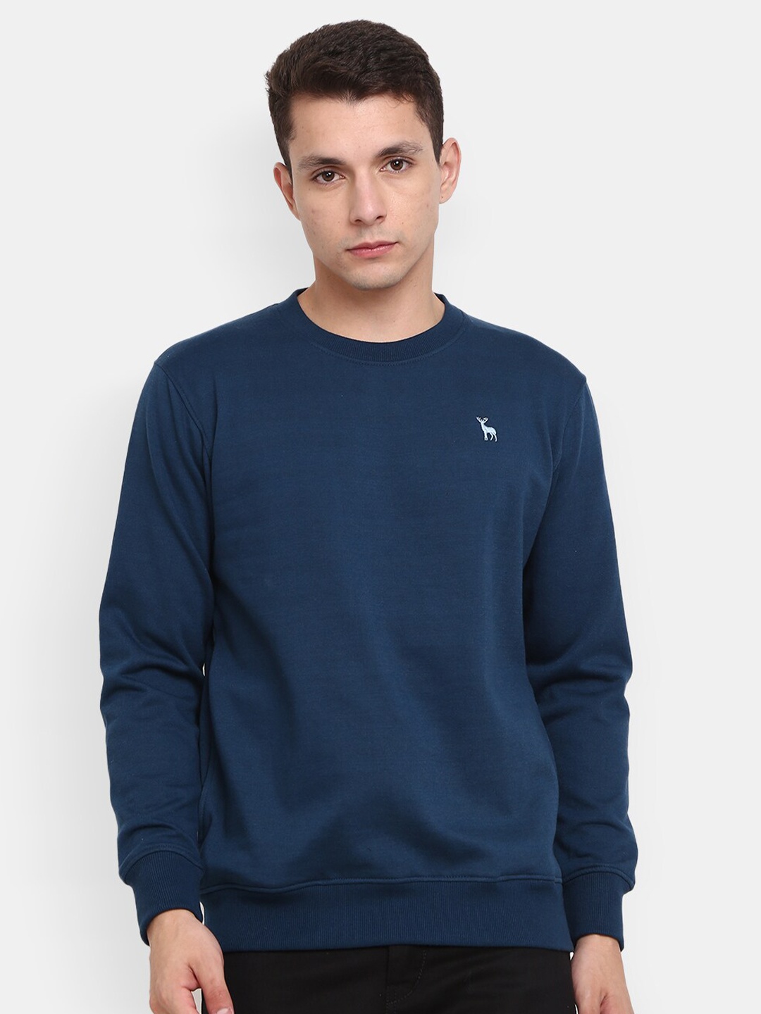 

V-Mart Round Neck Pullover Sweatshirt, Navy blue