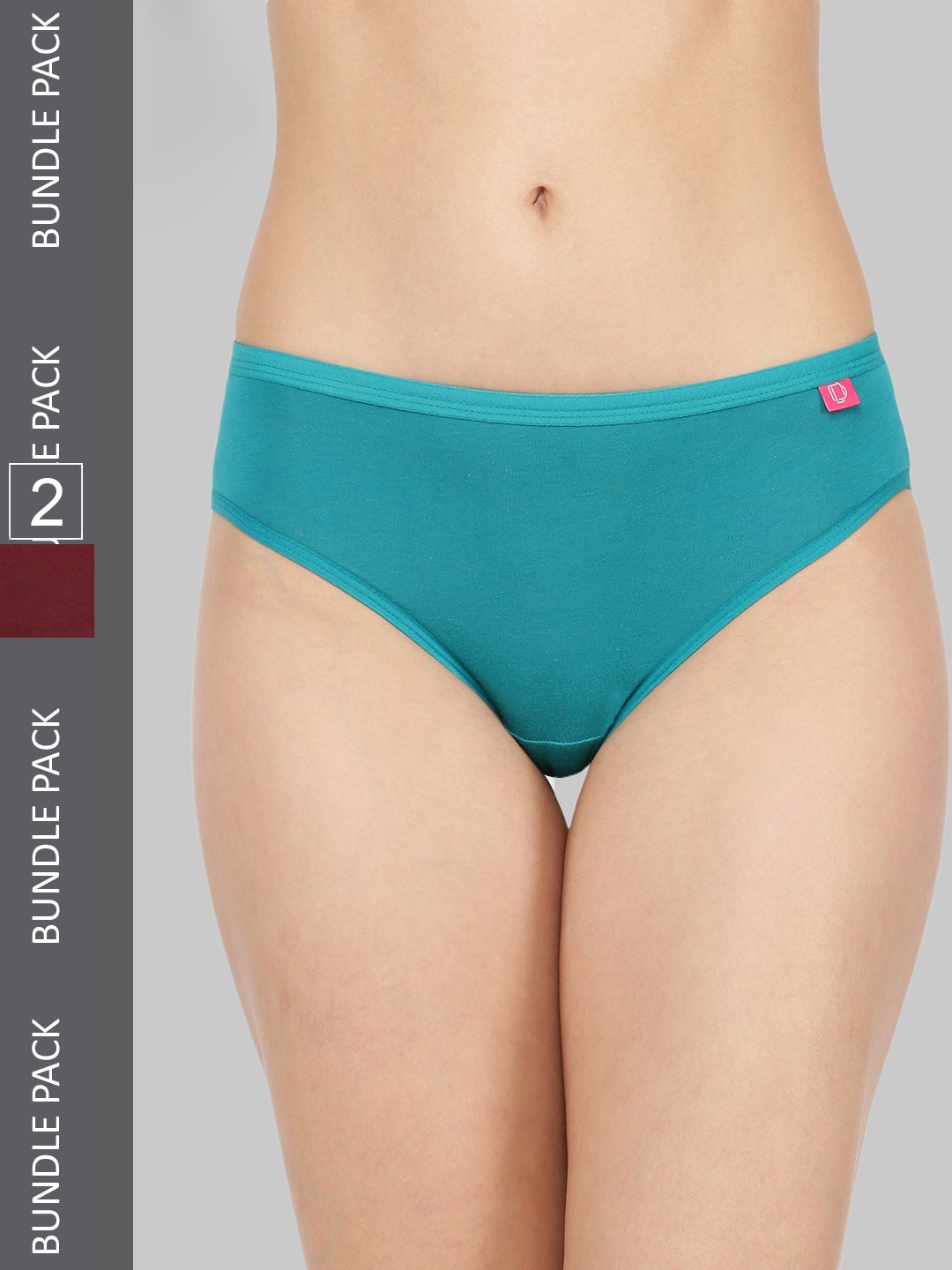 

Dollar Missy Women Pack Of 2 Anti-Microbial Hipster Briefs, Assorted