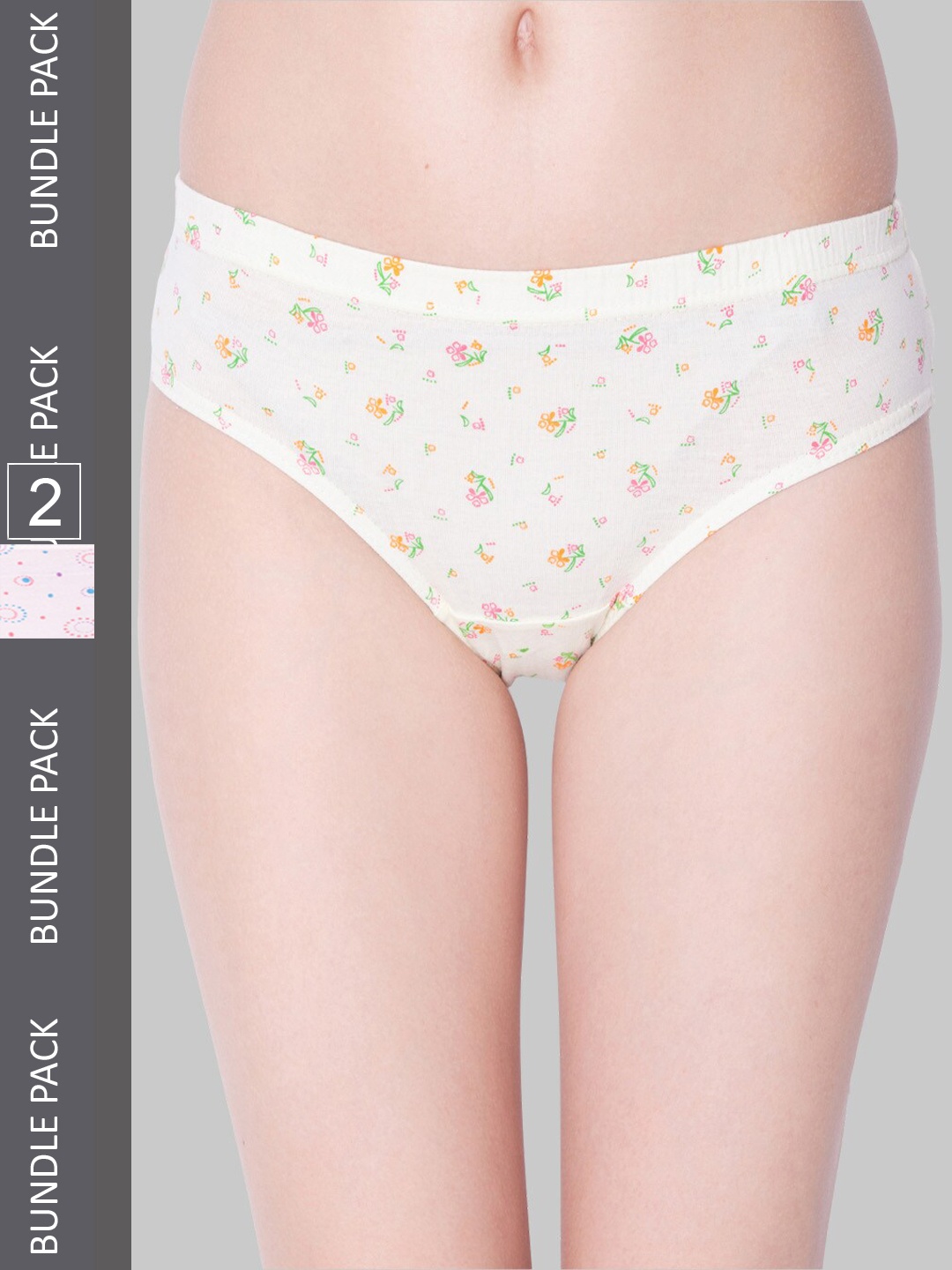 

Dollar Missy Pack of 2 Light Printed Inner Elasticated Hipster Panty MMBB-121L-R3-OE1-PO2, Assorted