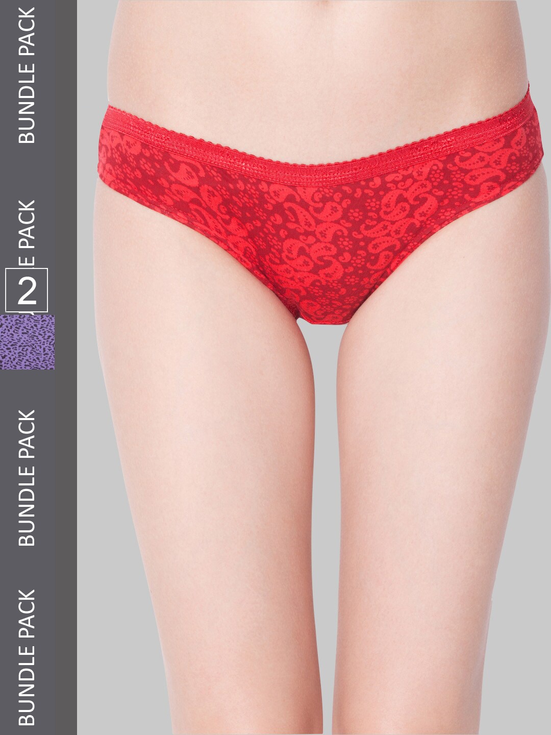 

Dollar Missy Pack of 2 Women Combed Cotton Deep Printed Bikini Panty MMBB-201P-R3-OE4-PO2, Assorted