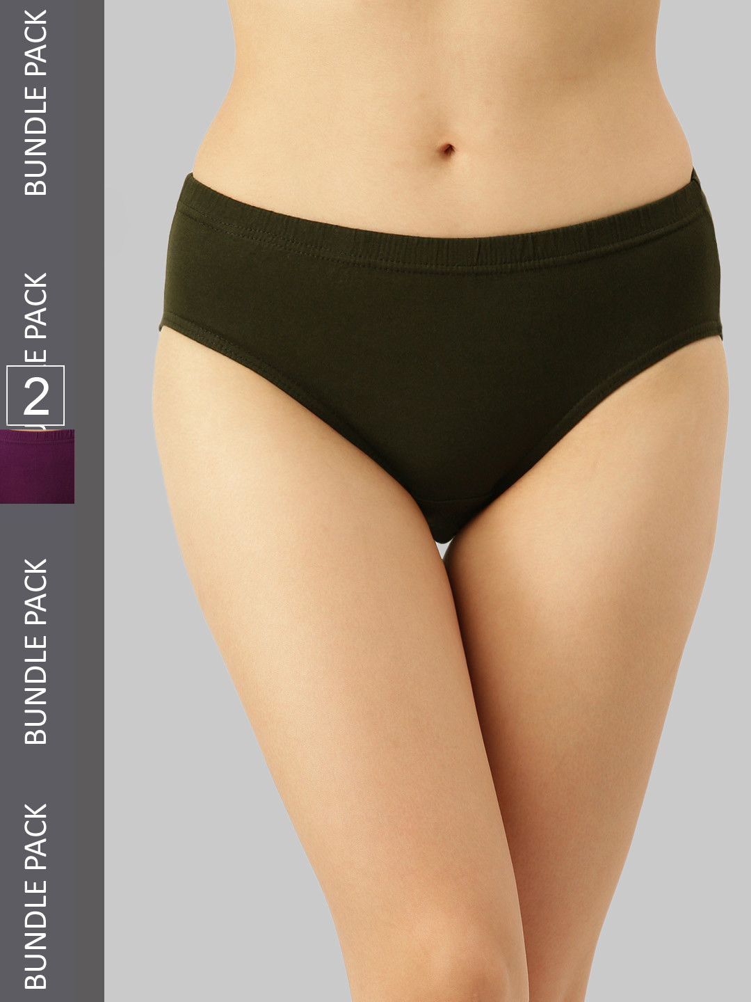 

Dollar Missy Women Pack of 2 Pure Cotton Hipsters Briefs, Assorted