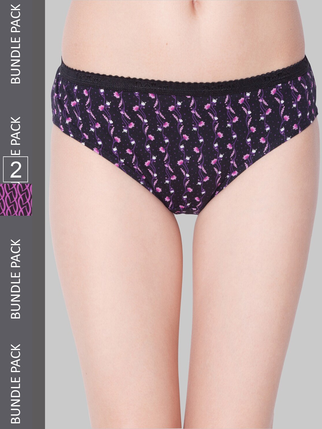 

Dollar Missy Pack of 2 Deep Printed Outer Elasticated Hipster Panty MMBB-101P-R3-OE3-PO2, Assorted