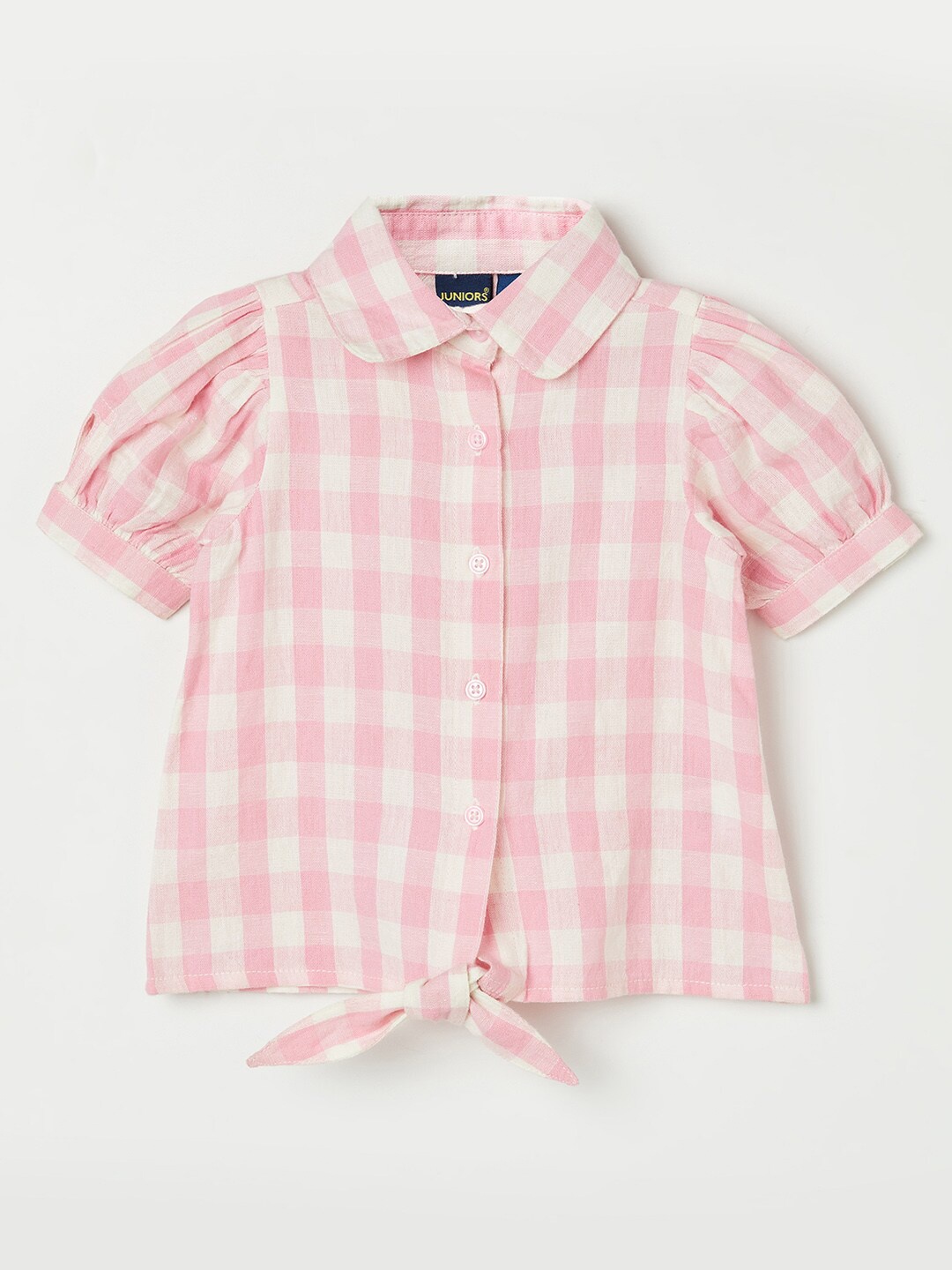 

Juniors by Lifestyle Girls Gingham Checked Cotton Casual Shirt, Pink