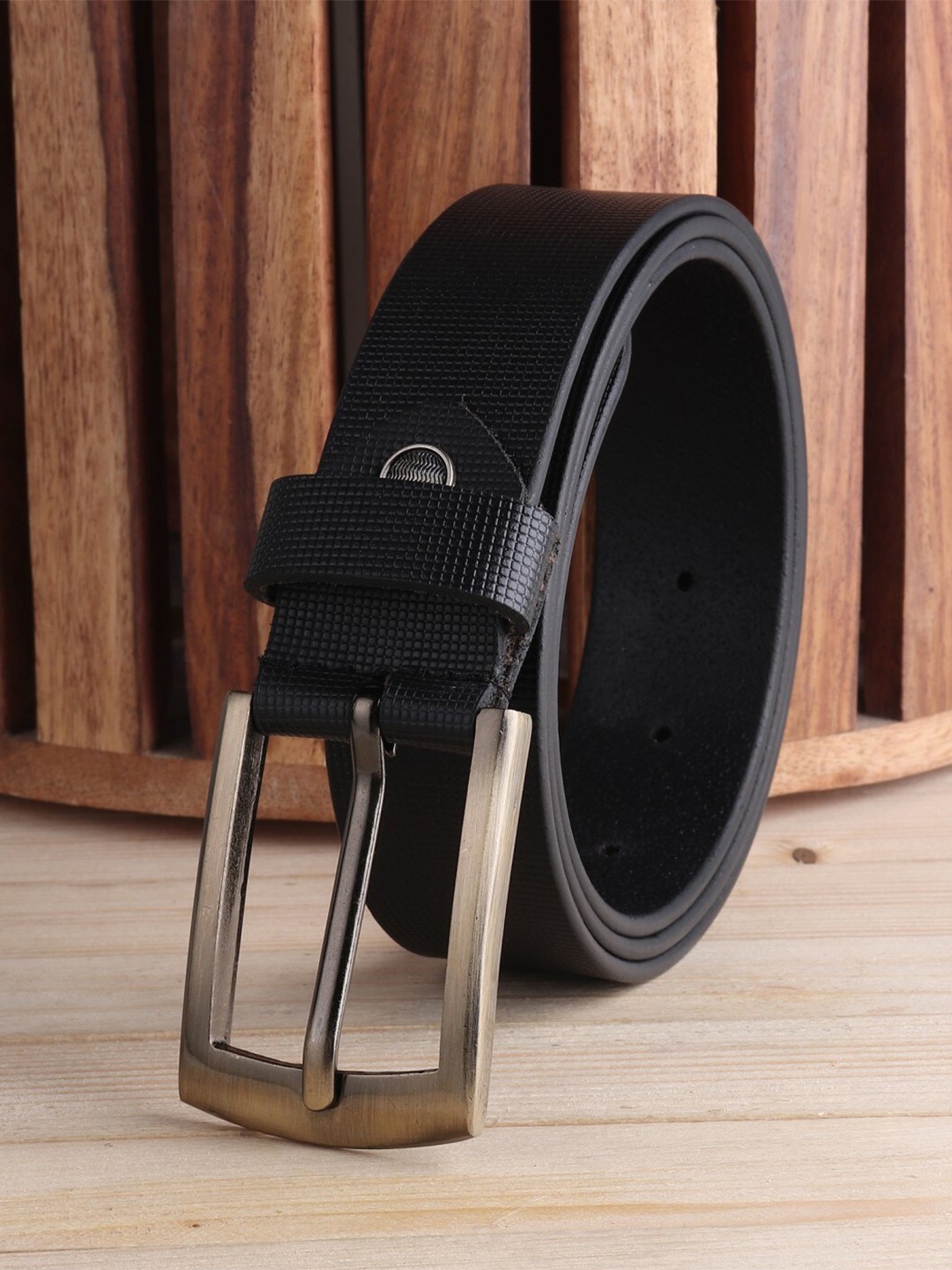 

Elite Crafts Men Black Leather Formal Belt