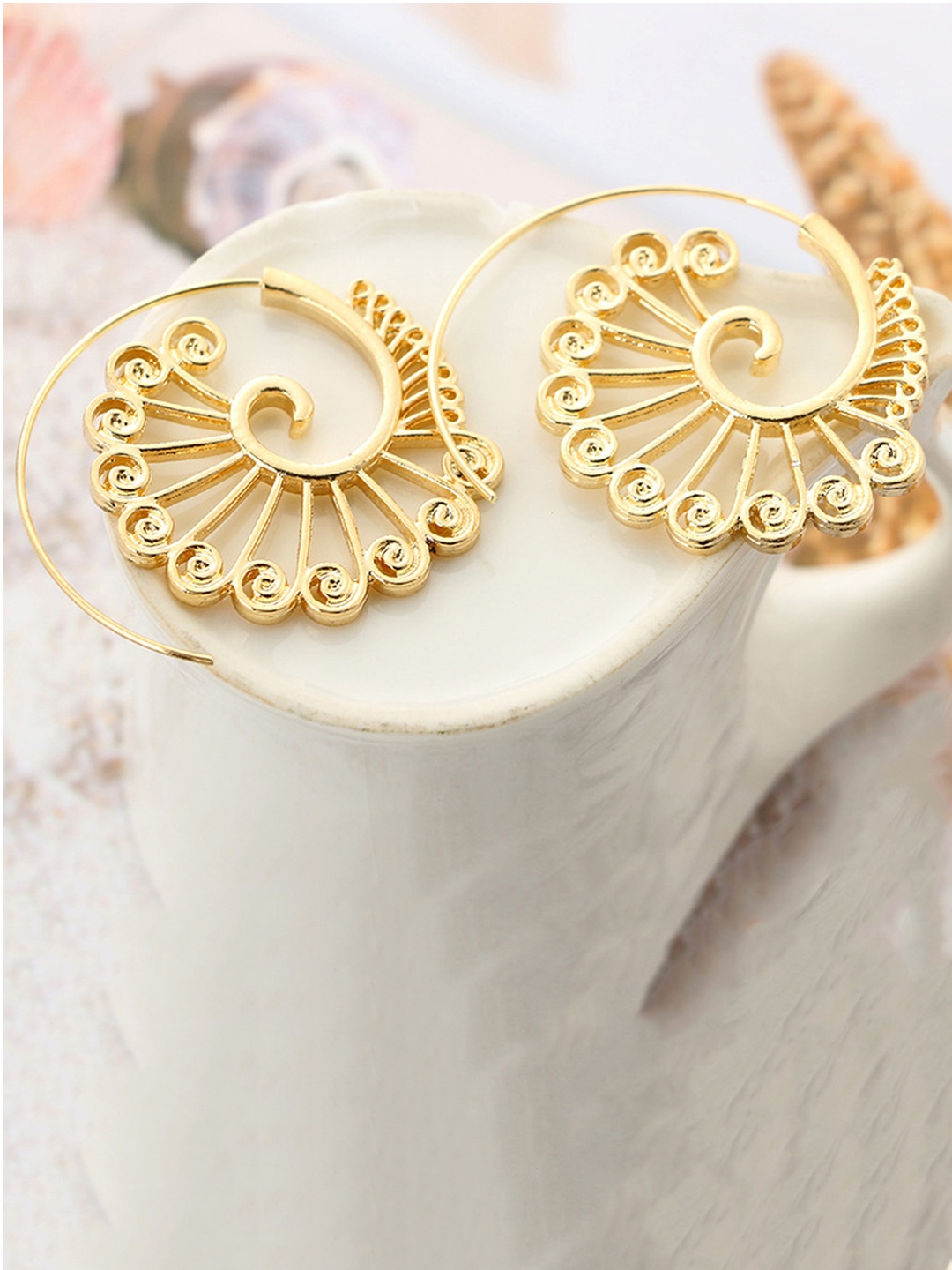 

Jewels Galaxy Floral Drop Earrings, Gold