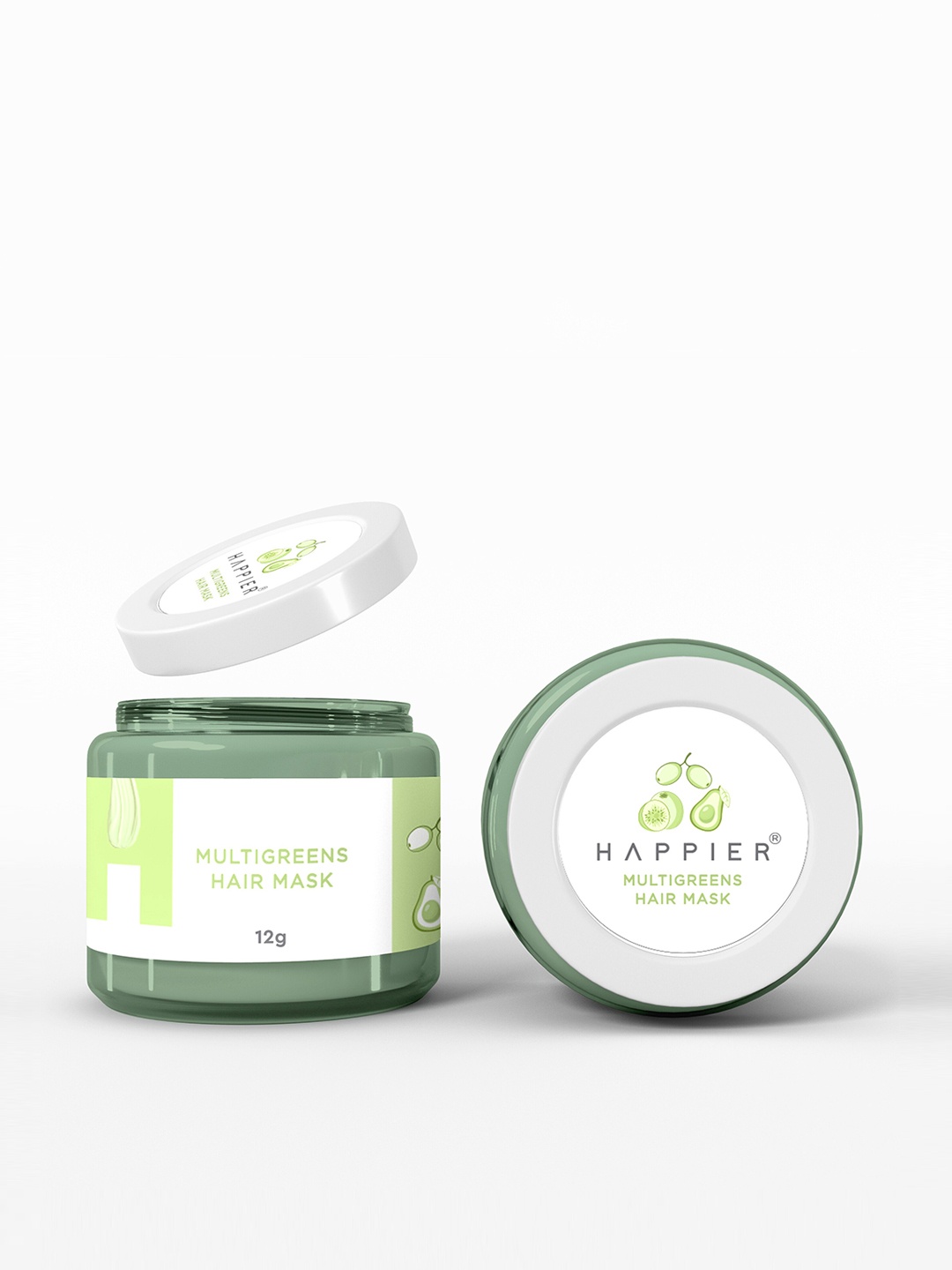 

Happier Multigreens Hair Mask with Avocado Oil & Kiwi Extracts - 12 g, Green