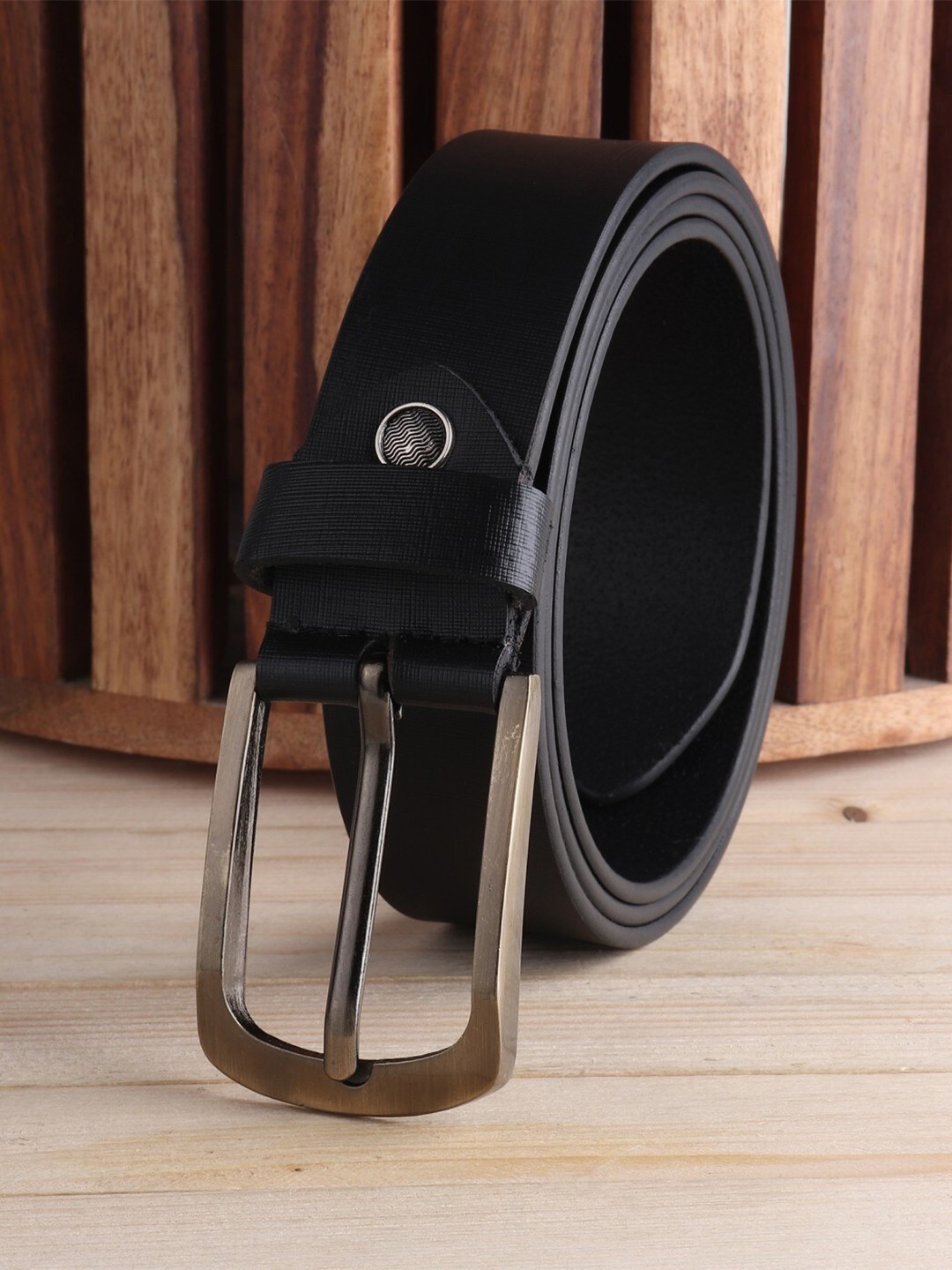 

Elite Crafts Men Leather Formal Belt, Black