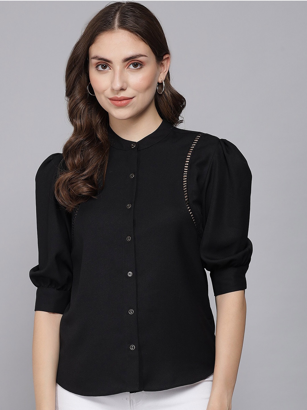 

Beatnik Women Casual Shirt, Black