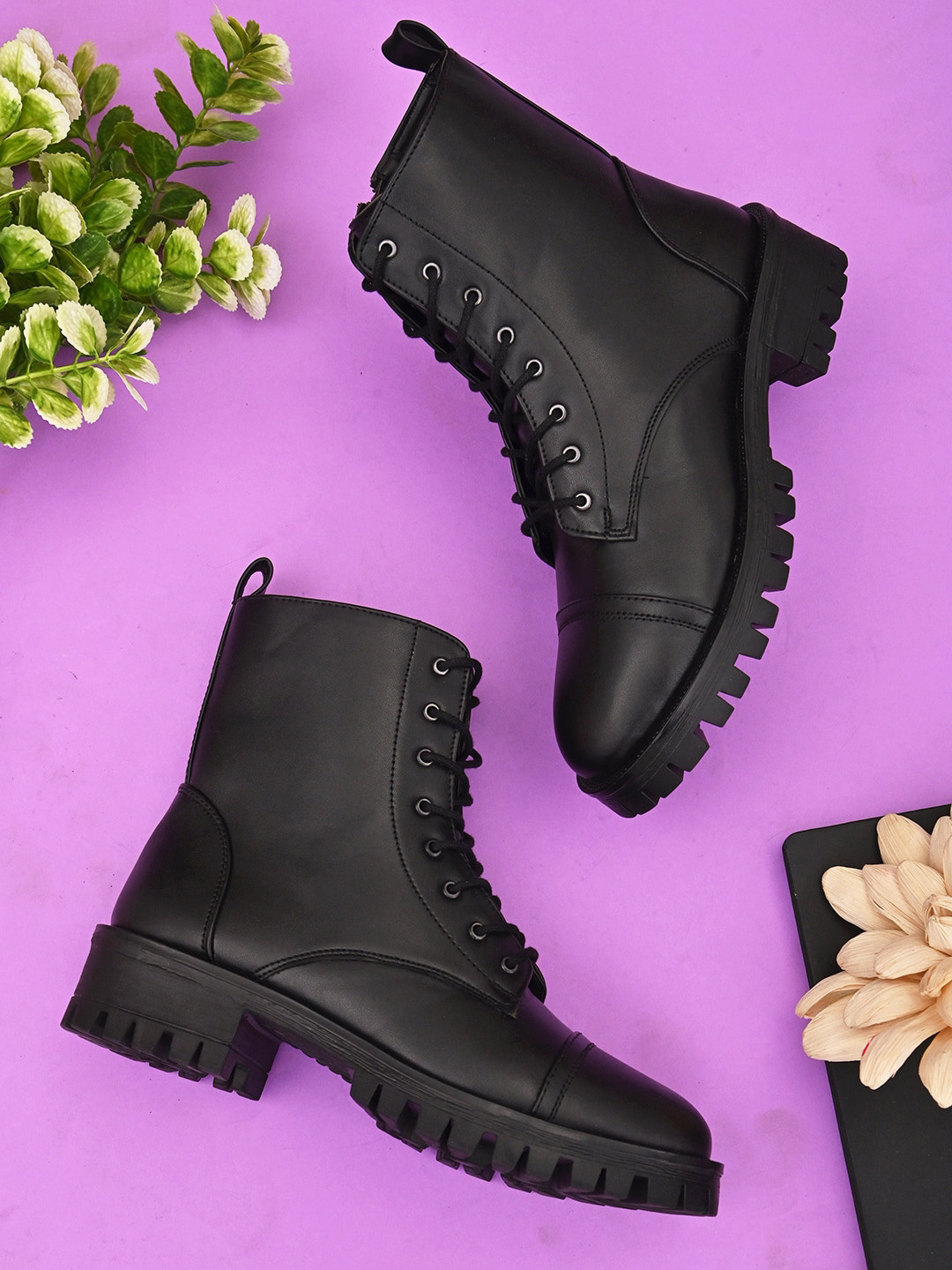 

DressBerry Women High-Top Regular Boots, Black