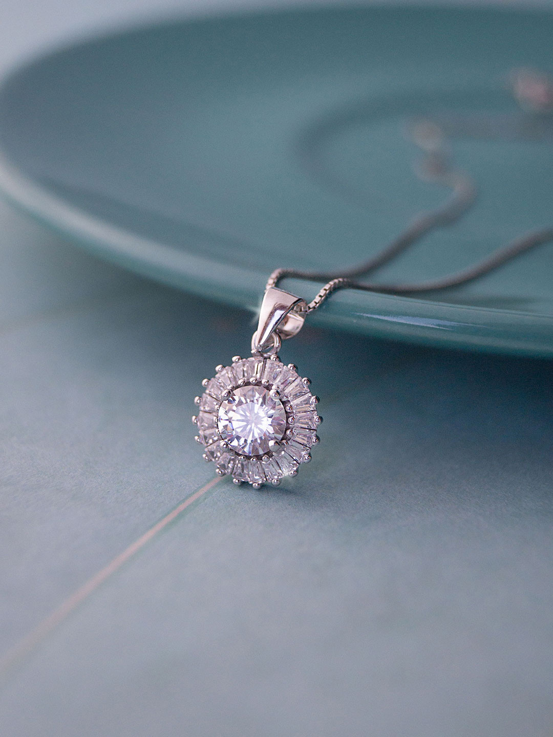 

MANNASH Silver-Toned Sterling Silver Rhodium-Plated Necklace