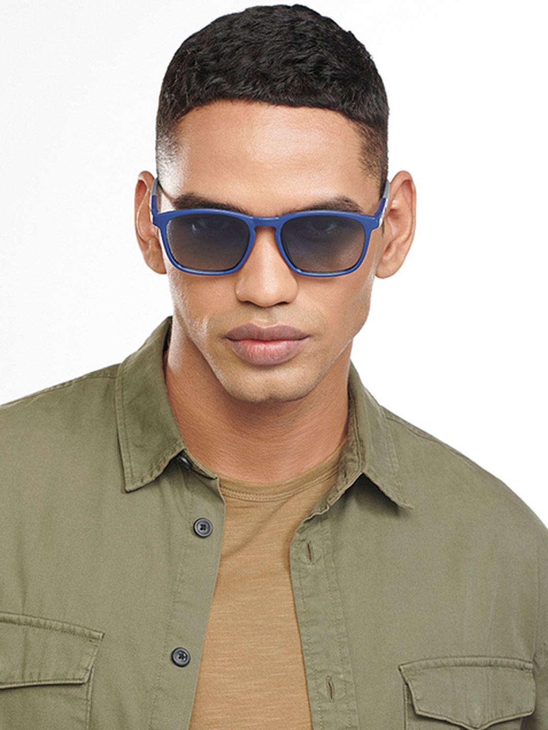 

Vincent Chase by Lenskart Blue Lens Wayfarer Sunglasses with Polarised and UV Protected Lens 200447