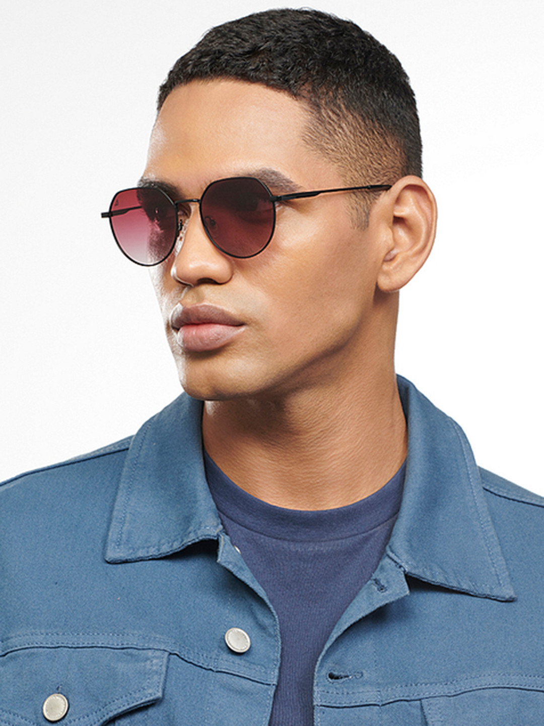 

Vincent Chase Pink Lens Round Sunglasses with Polarised and UV Protected Lens 200496