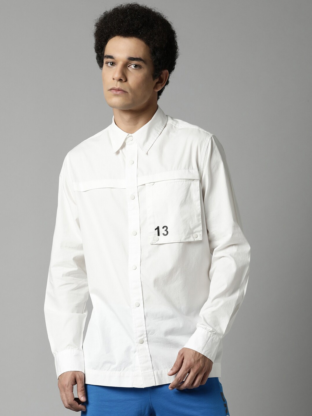 

Breakbounce Men Pure Cotton Casual Shirt, Off white