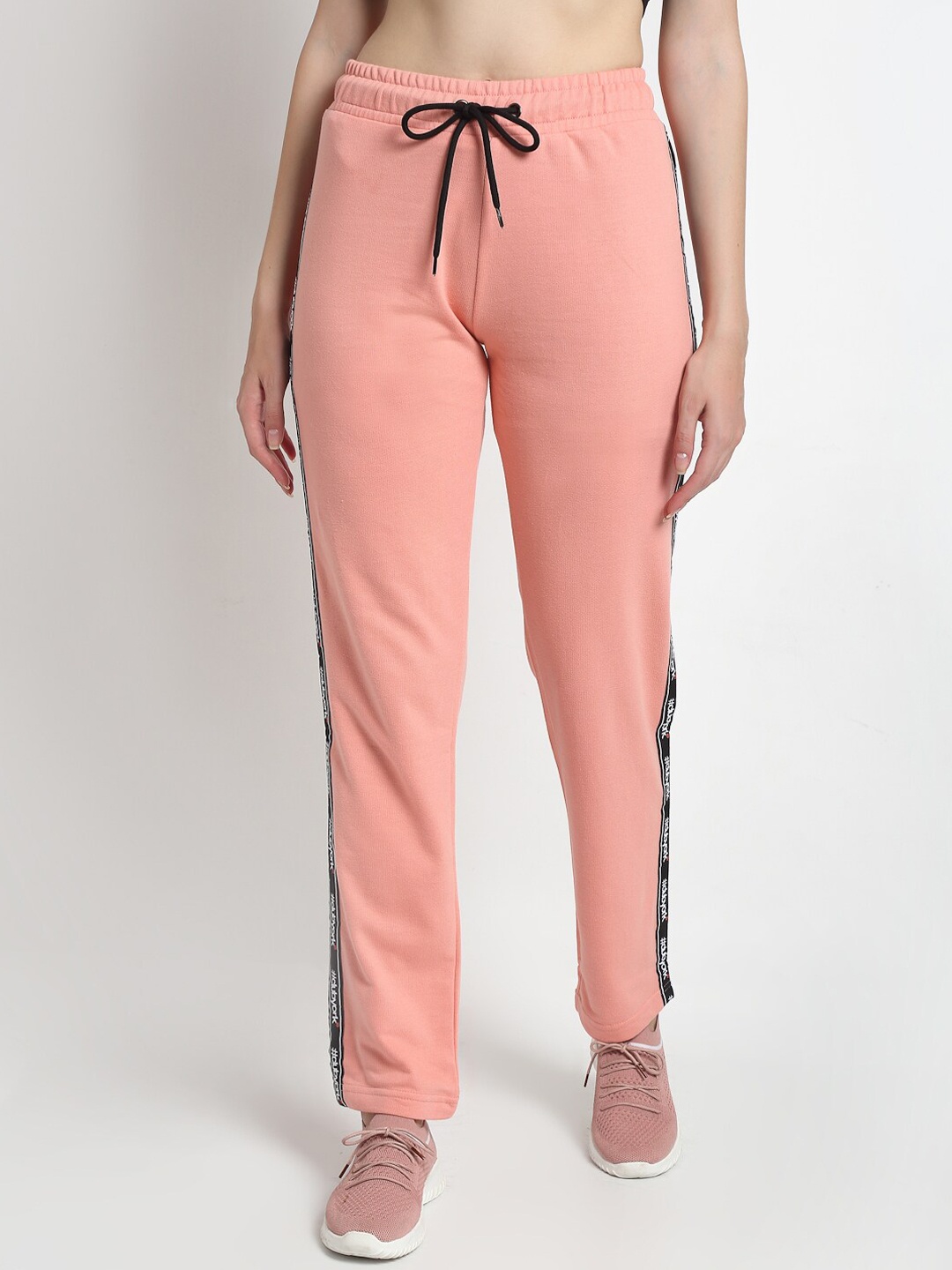 

Club York Women Cotton Straight-Fit Track Pants, Peach