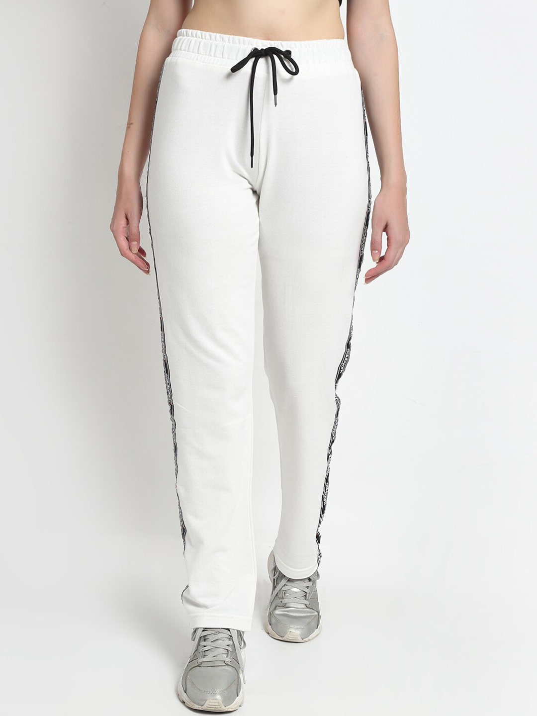 

Club York Women Straight-Fit Track Pants, White