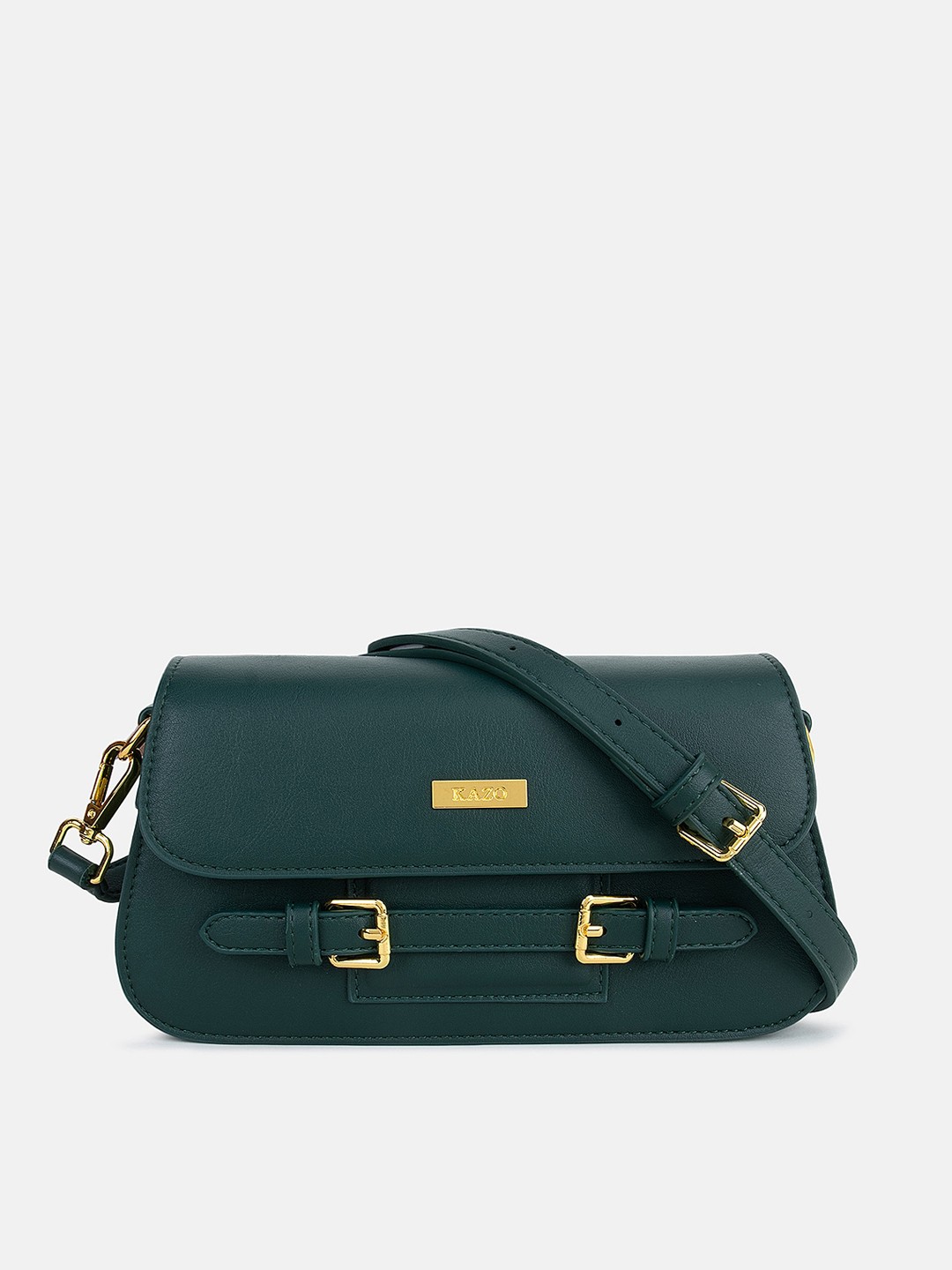 

Kazo PU Structured Sling Bag, Green