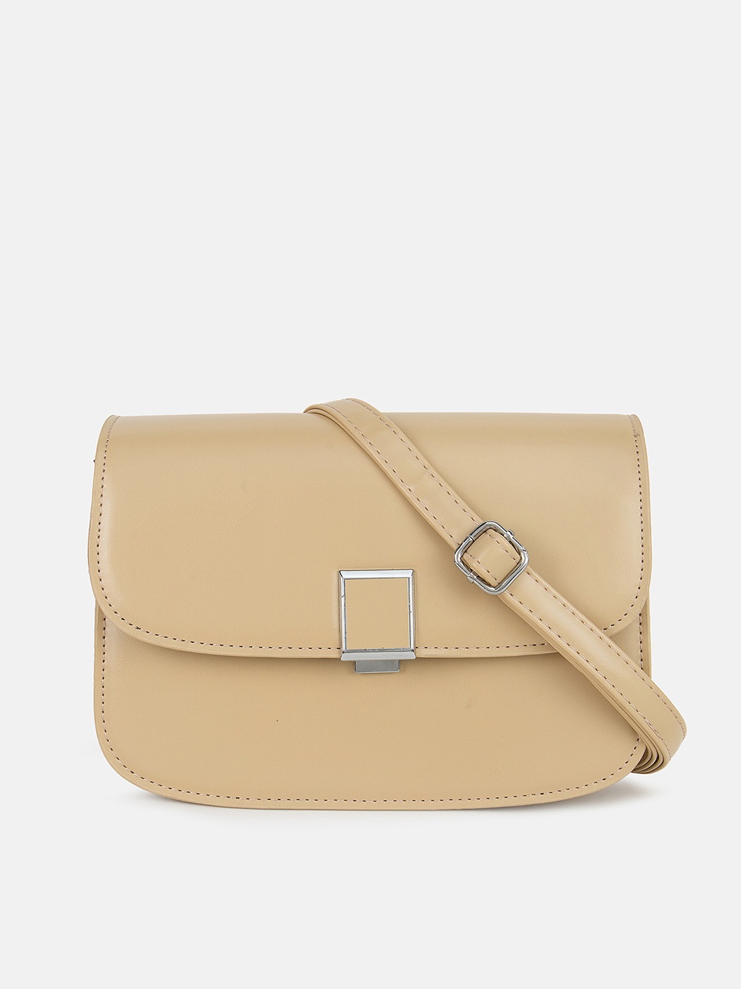 

Kazo PU Structured Sling Bag, Beige