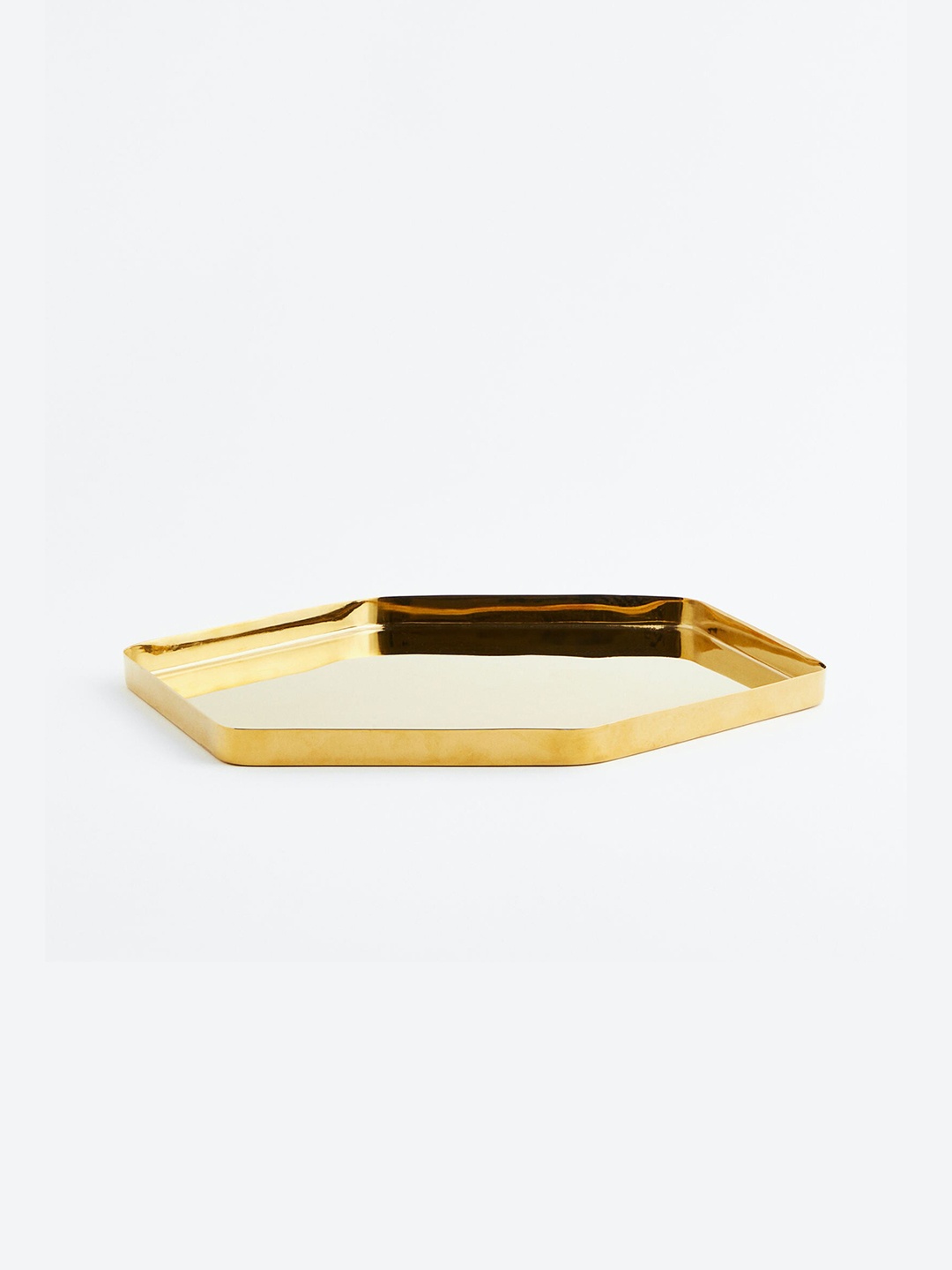 

H&M Gold-Toned Large Hexagonal Metal Tray