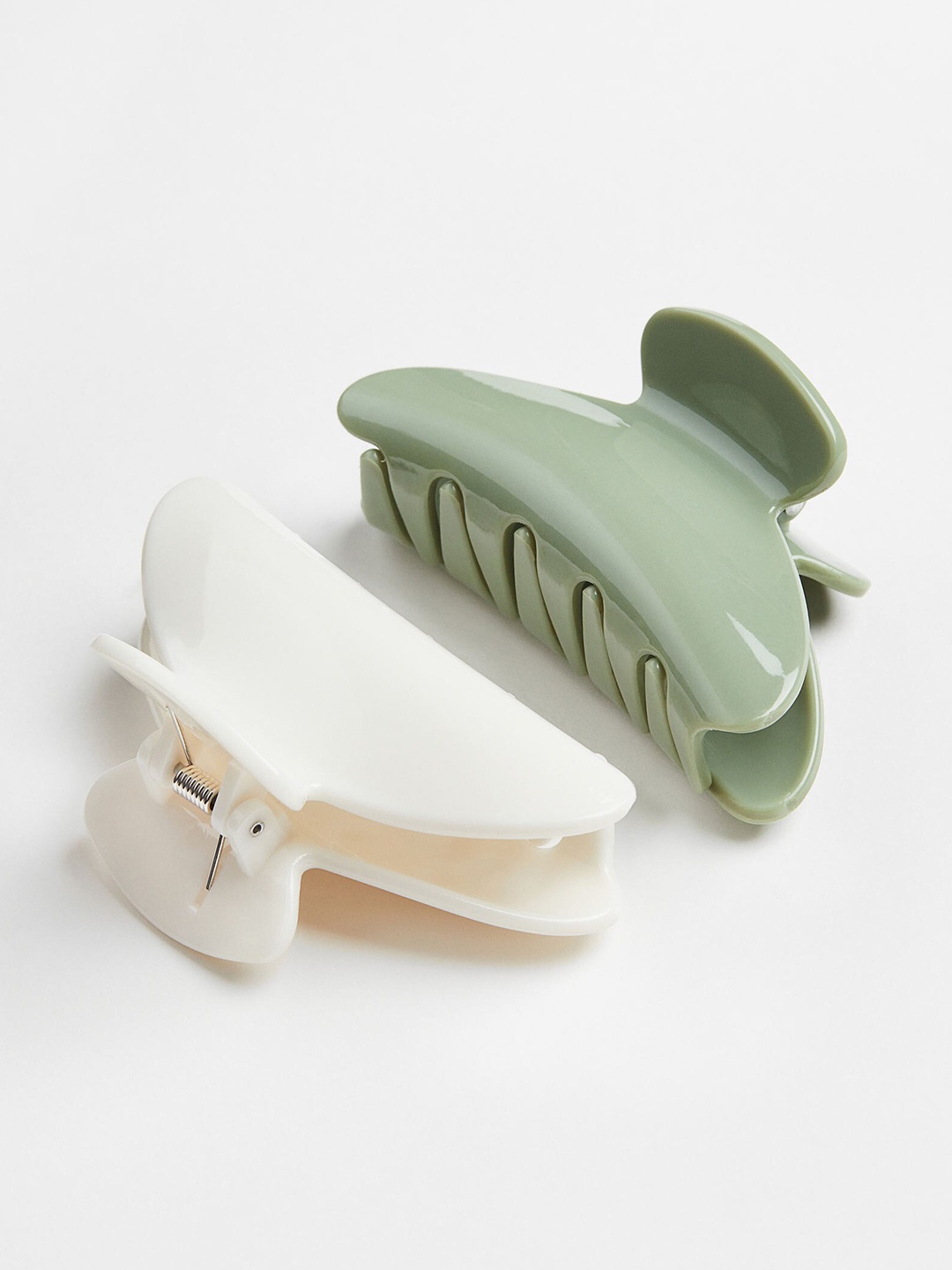 

H&M Women 2-Pack Hair Claws, Green