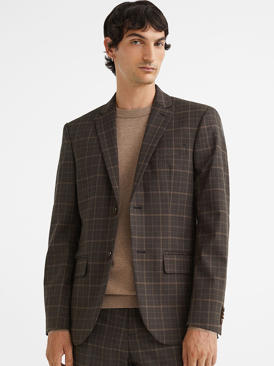 

H&M Men Jacket Slim Fit, Brown