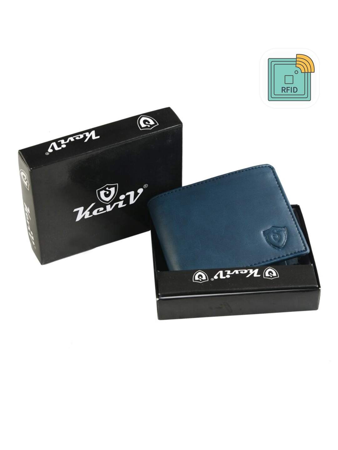 

Keviv Men Leather Two Fold Wallet, Teal