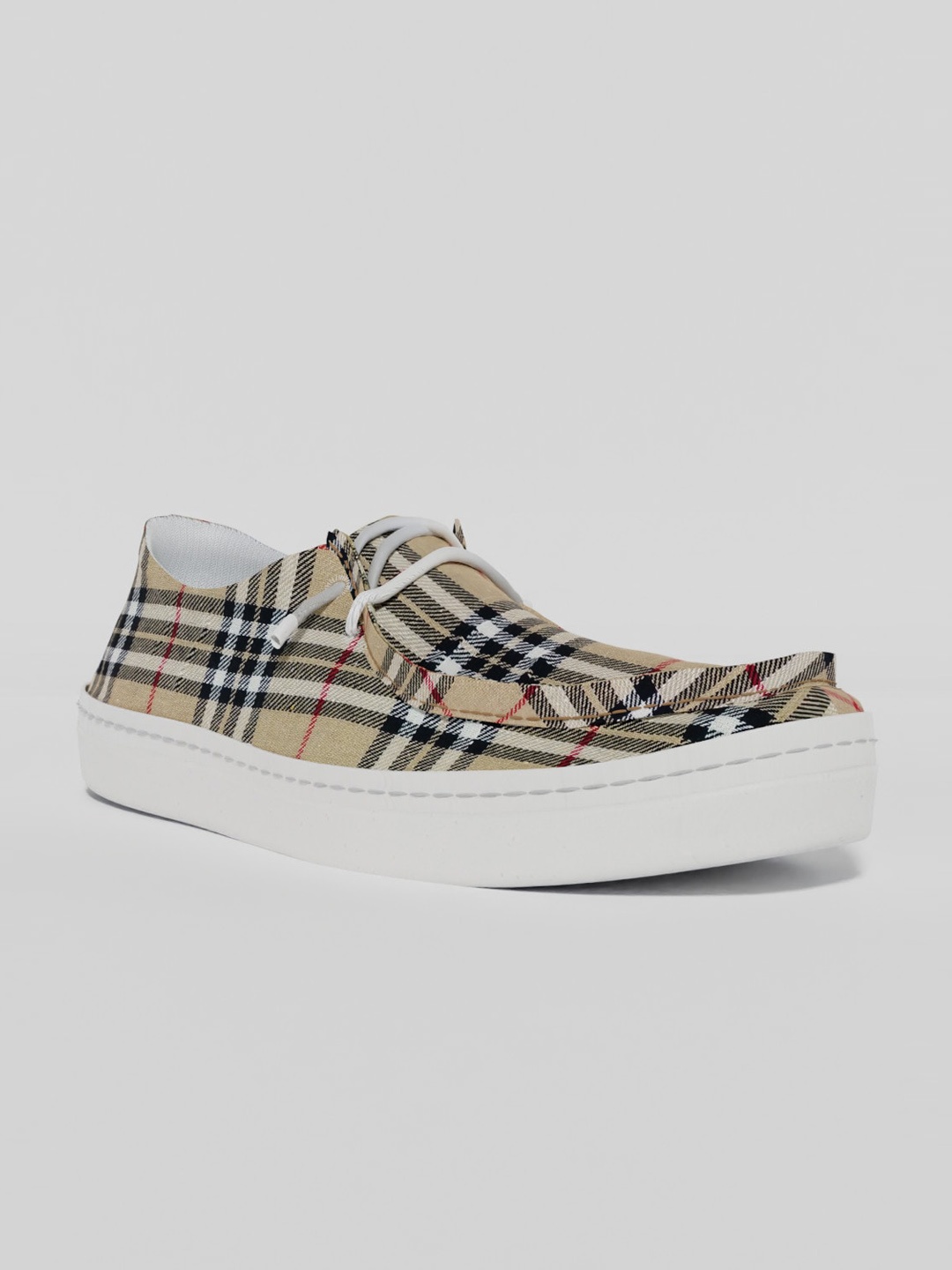 

LOKAIT The Sneakers Company Men Woven Design Slip-On Sneakers, Beige