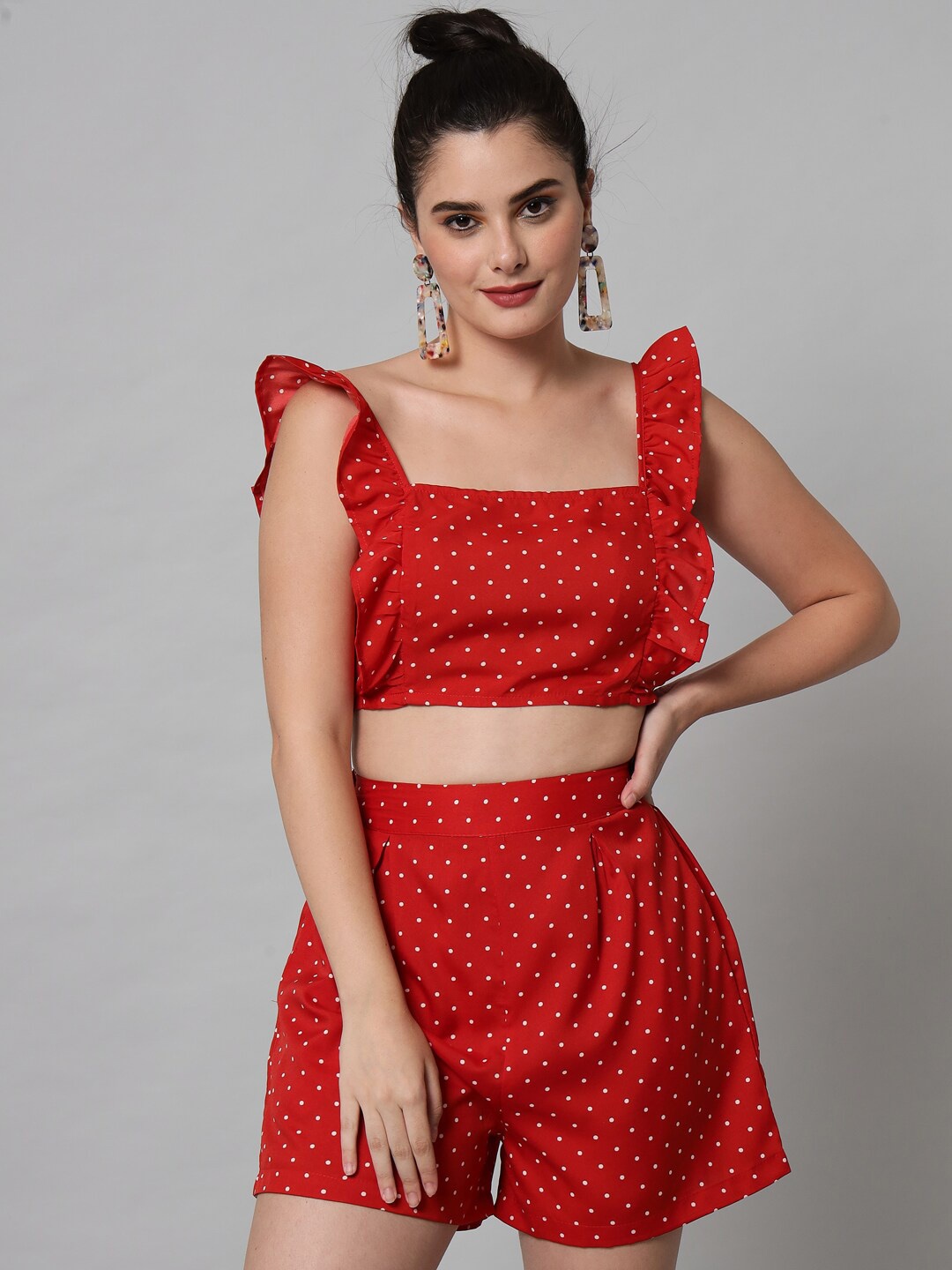 

emeros Vacay Attire Women Printed Co-Ord Set, Red