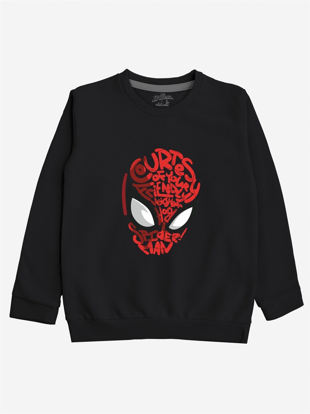 

Minicult Kids Printed Sweatshirt, Black