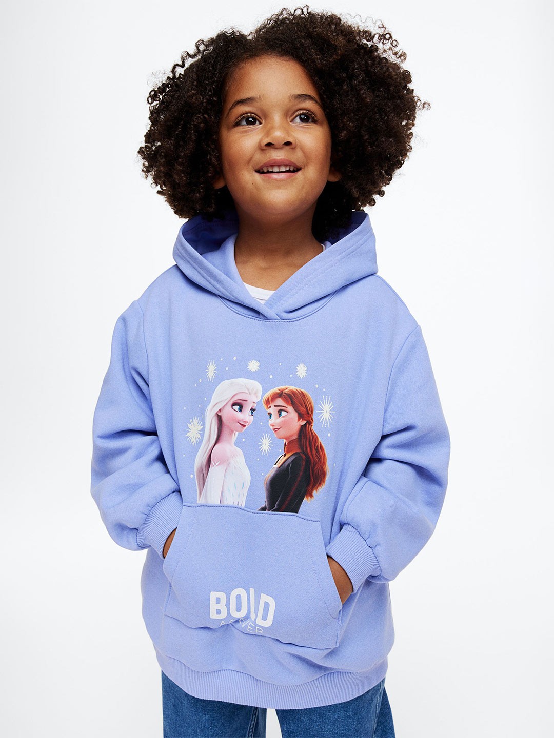 

H&M Girls Hooded Sweatshirt Dress, Blue