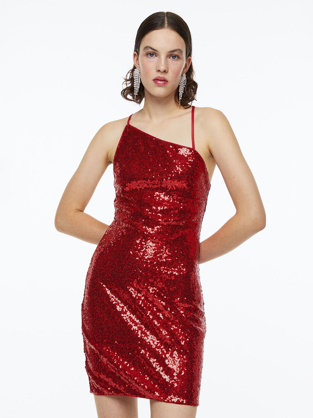 

H&M Sequined Dress, Red