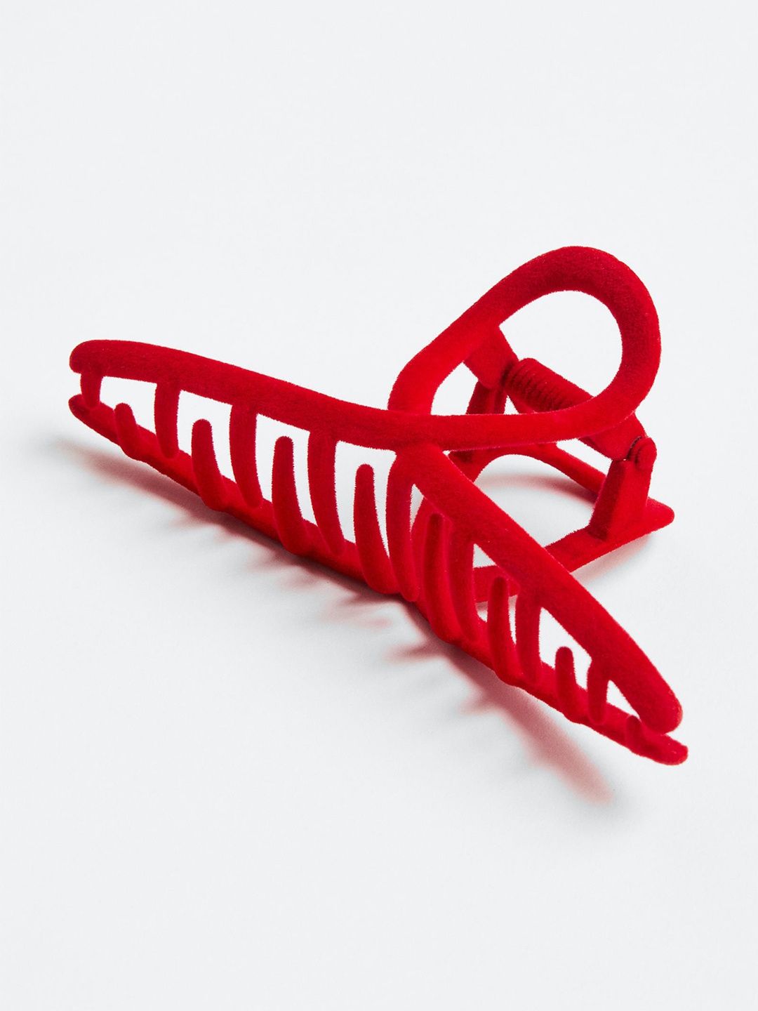 

H&M Velvet-Look Hair Claw, Red