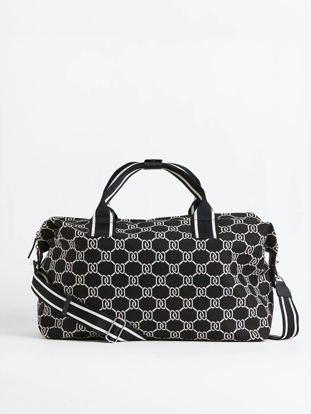 

H&M Jacquard-Weave Weekend Bag, Black