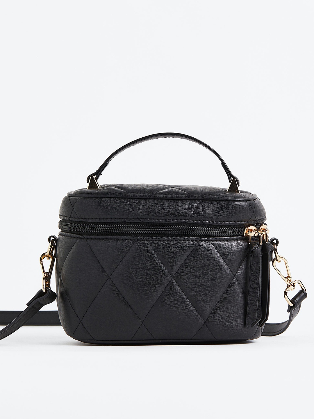 

H&M Women Quilted Shoulder Bag, Black