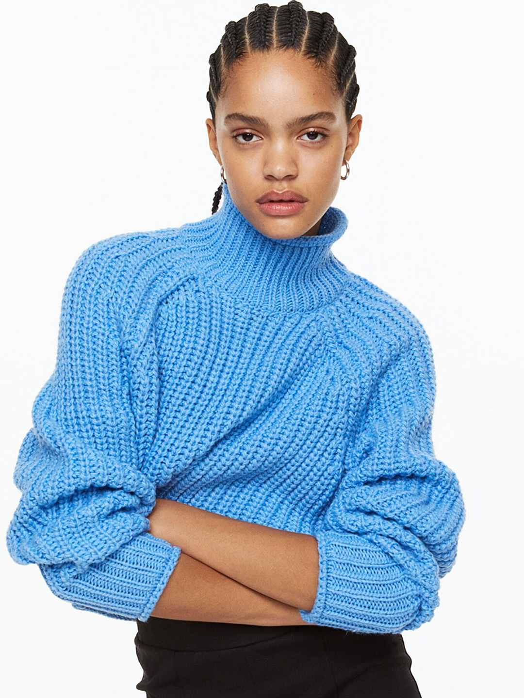 

H&M Women Knitted Jumper, Blue