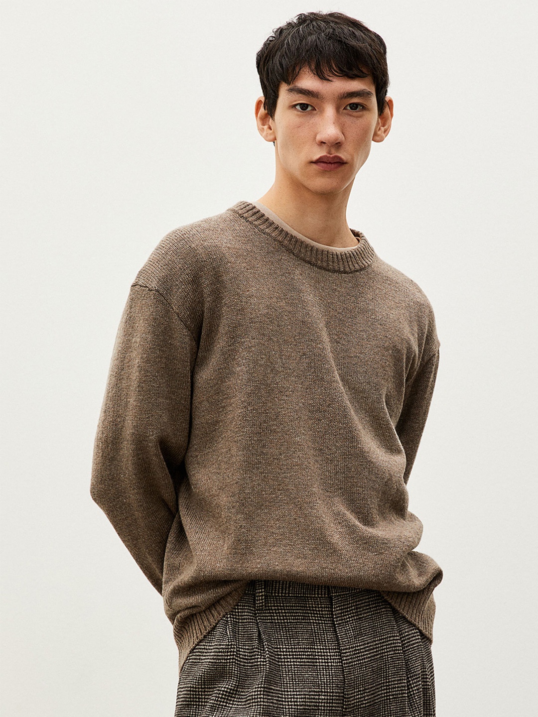 

H&M Men Relaxed Fit Jumper, Brown