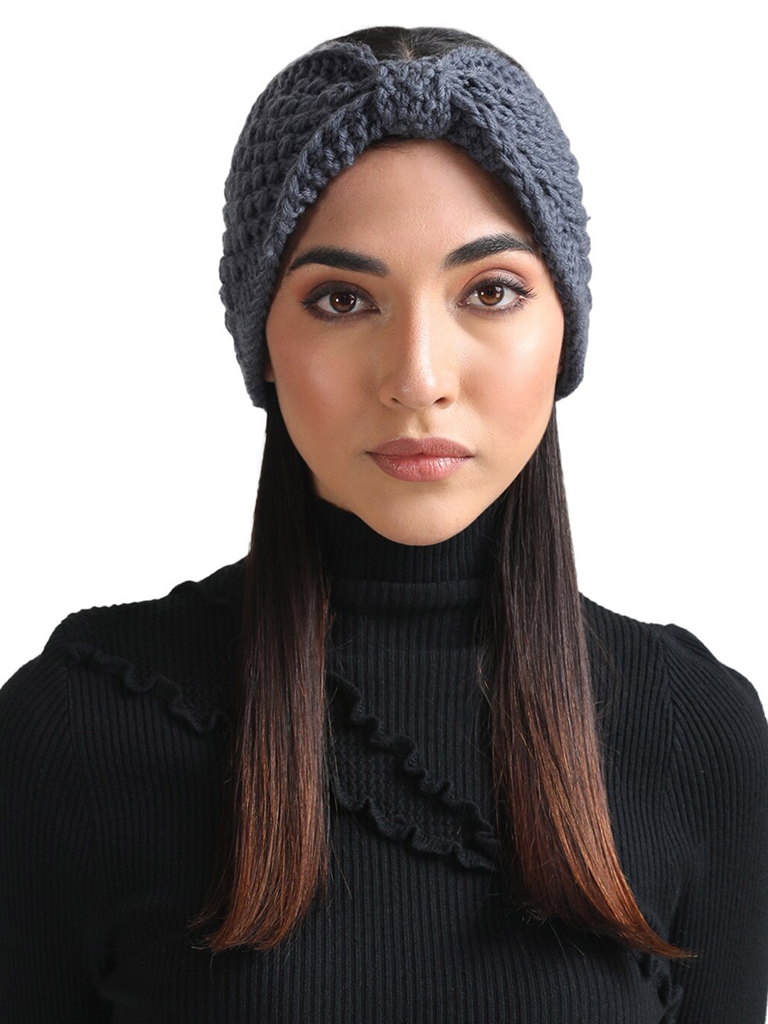 

Kazo Women Bow Knitted Acrylic Band, Grey