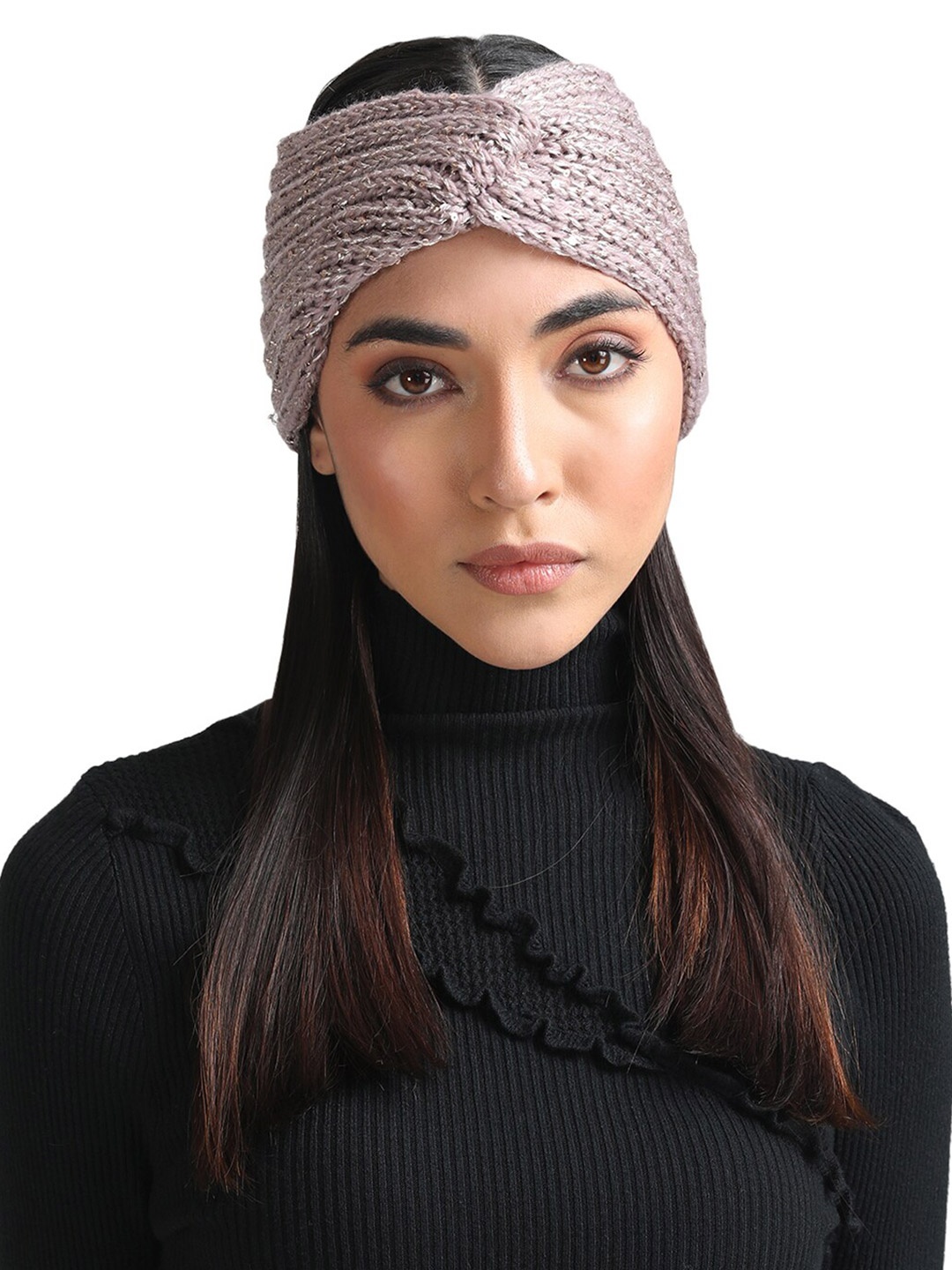 

Kazo Women Twisted Knitted Headband, Pink