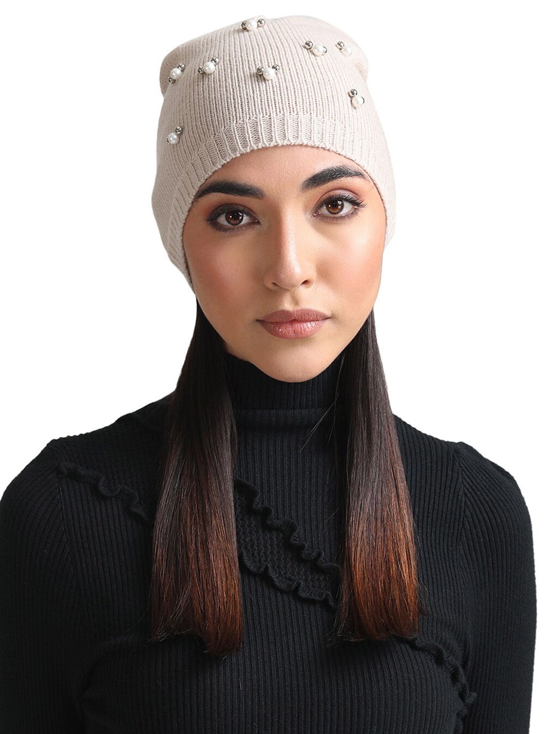 

Kazo Acrylic Beanie, Beige