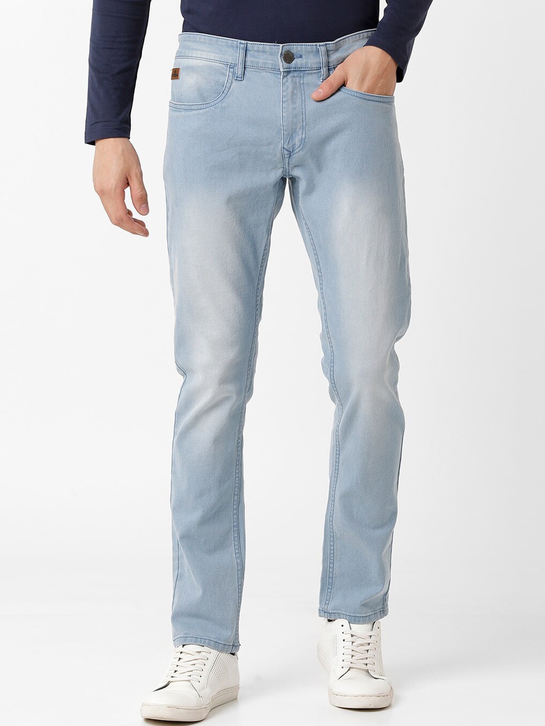 

WROGN Men Skinny Fit Heavy Fade Jeans, Blue
