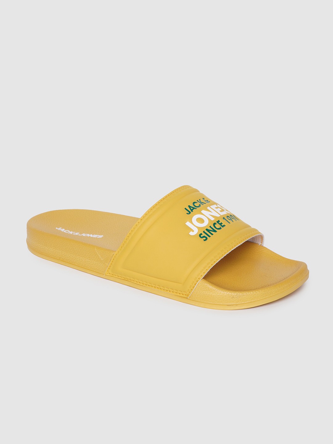 

Jack & Jones Men Printed Sliders, Yellow
