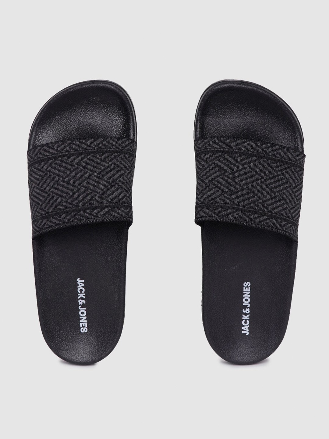 

Jack & Jones Men Printed Sliders, Black