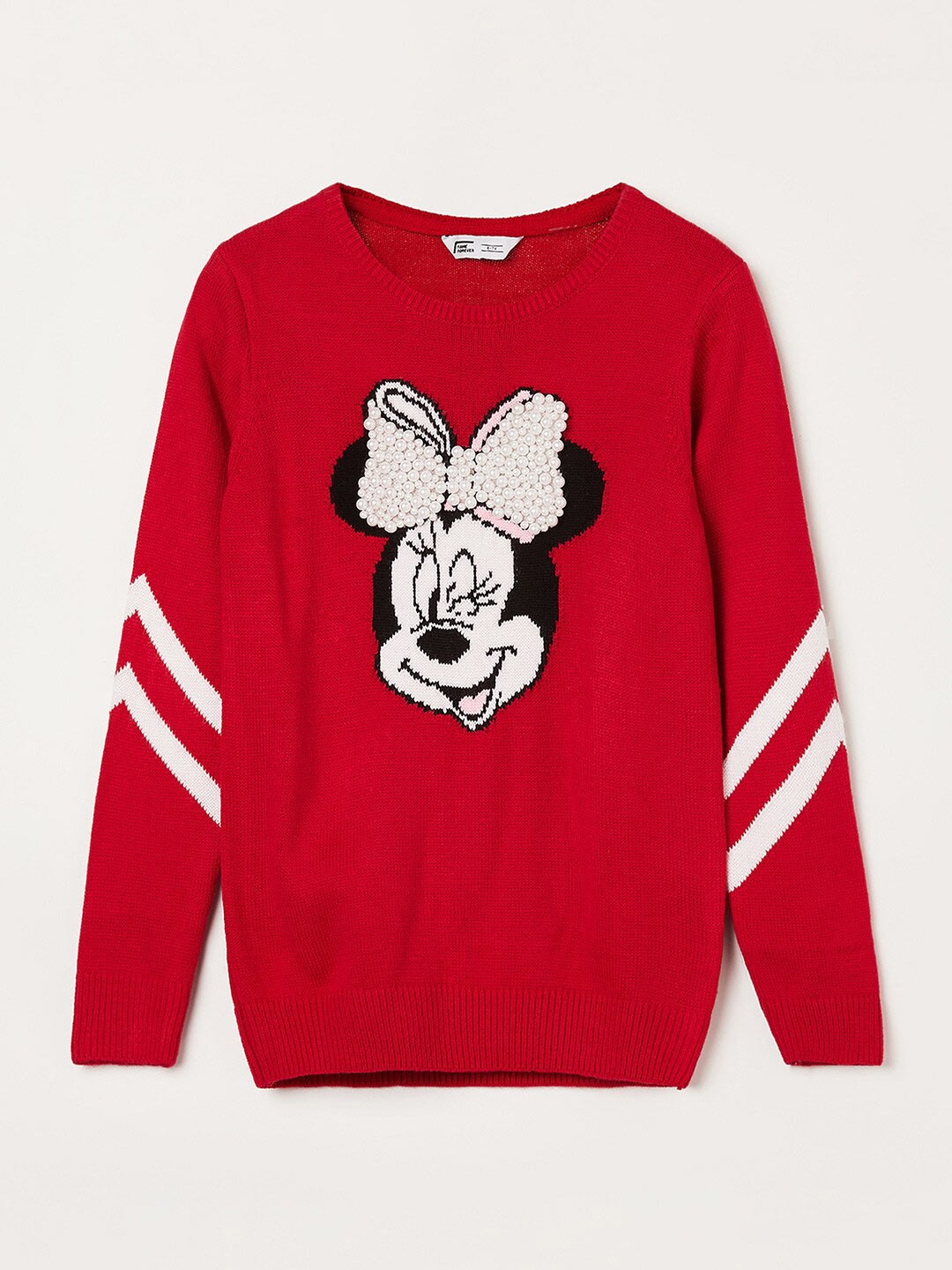 

Fame Forever by Lifestyle Girls Mickey & Friends Self Design Acrylic Pullover, Red