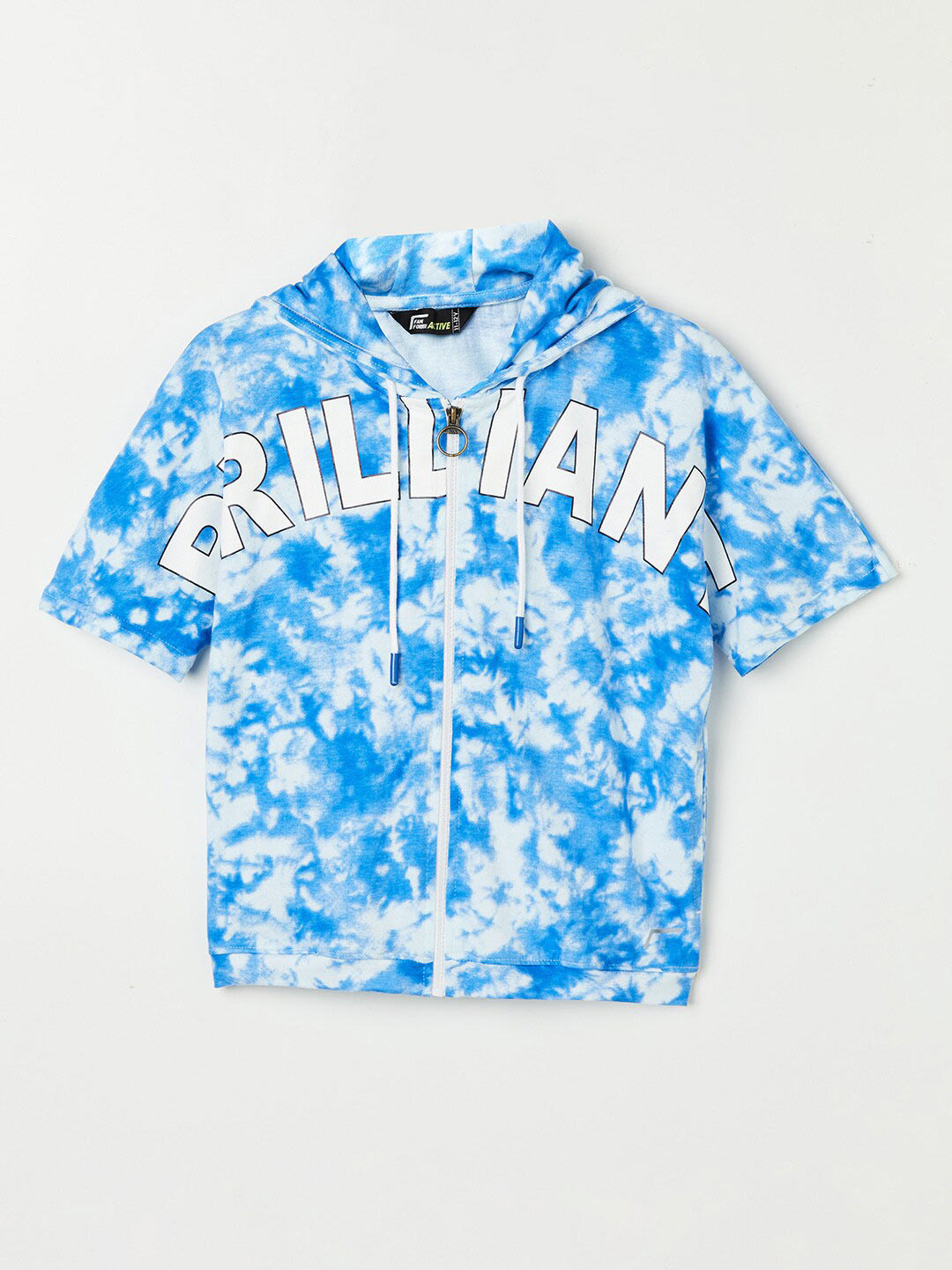

Fame Forever by Lifestyle Girls Tie and Dye Pure Cotton Hooded Top, Blue