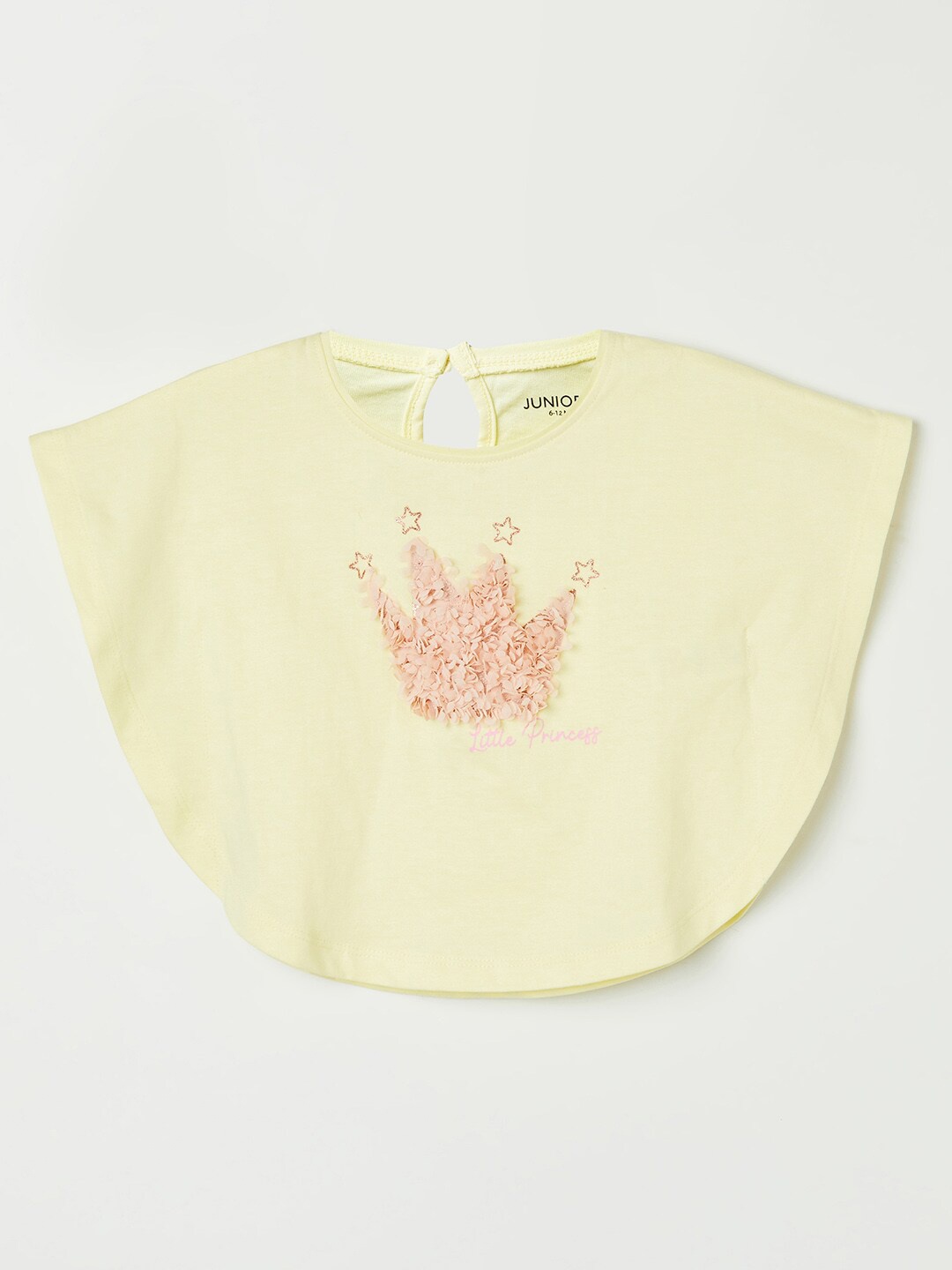 

Juniors by Lifestyle Girls Self Design Pure Cotton Cape Top, Yellow
