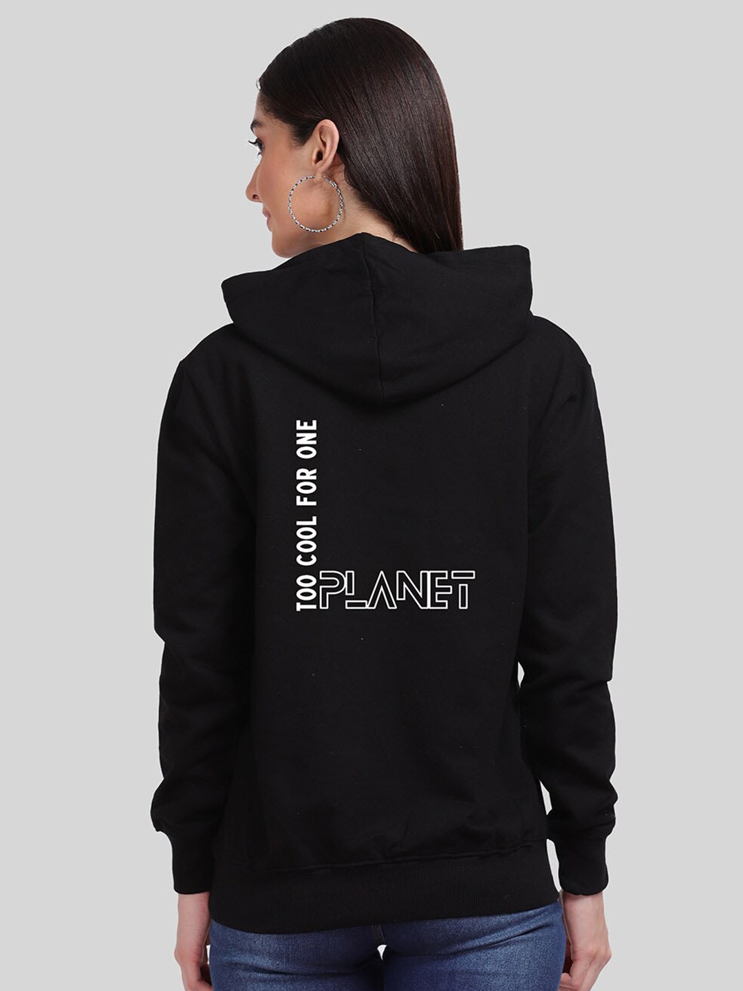 

Mad Over Print Women Printed Sweatshirt, Black