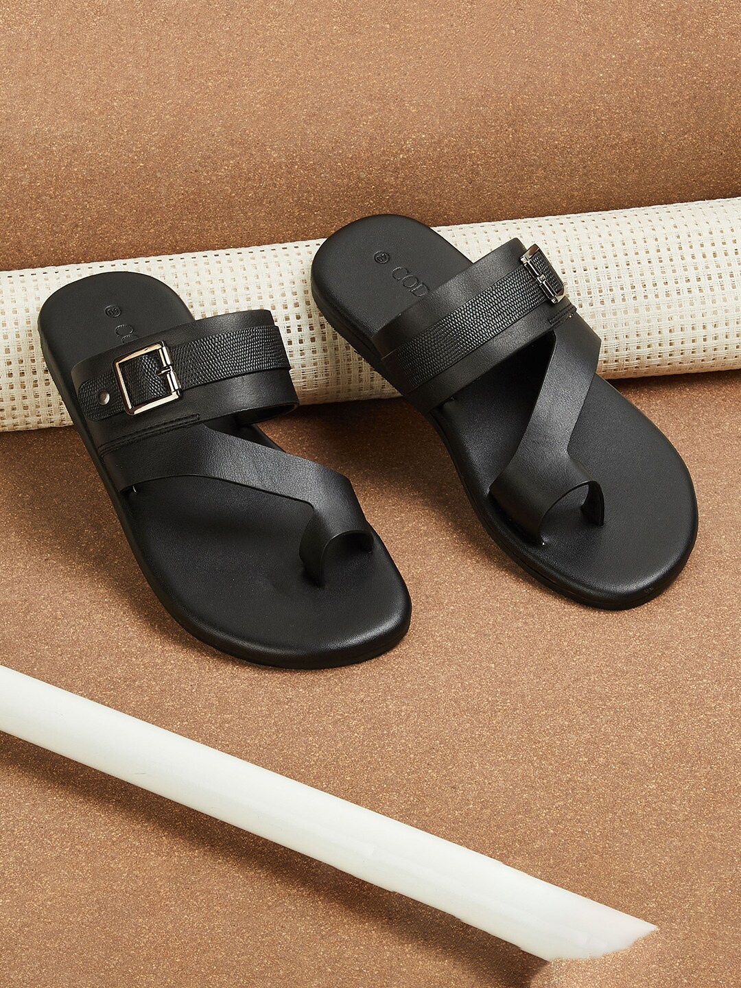 

CODE by Lifestyle Men Ethnic Comfort Sandals, Black
