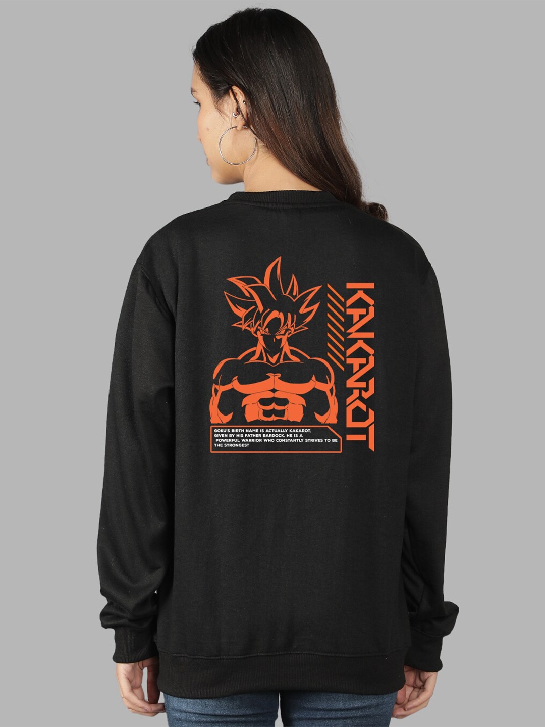 

Mad Over Print Women Printed Sweatshirt, Black